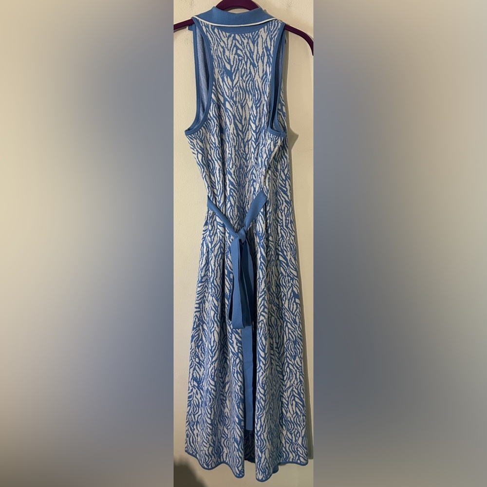 NWT Diane Von Furstenberg for Target Blue and White Maxi Wrap Dress - Picture 4 of 4